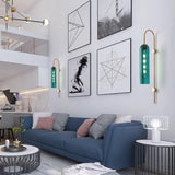 Mid Century Gooseneck Vägglampa Med Flöjt Glas Skärm Carvallo