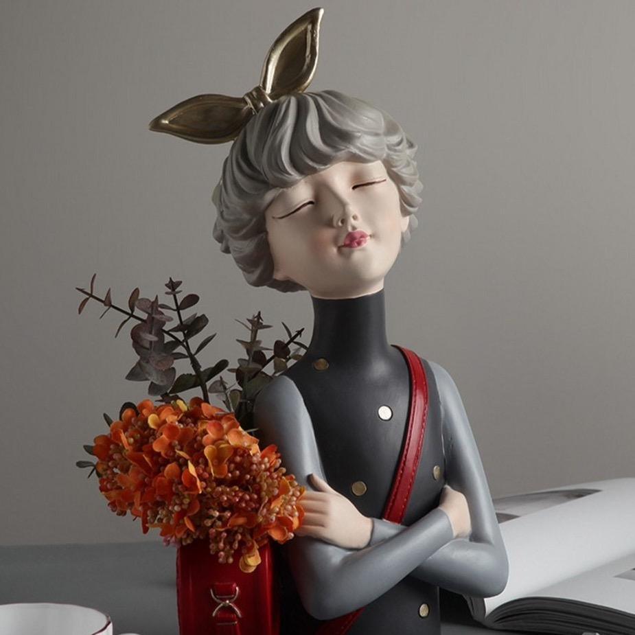 Mimosa Skulptur för Hem eller Kontor Vacker Dekorativ Konstverk Carvallo