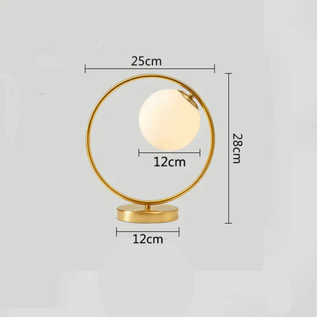 Modern glasglob bordslampa med varmt ambient ljus Carvallo