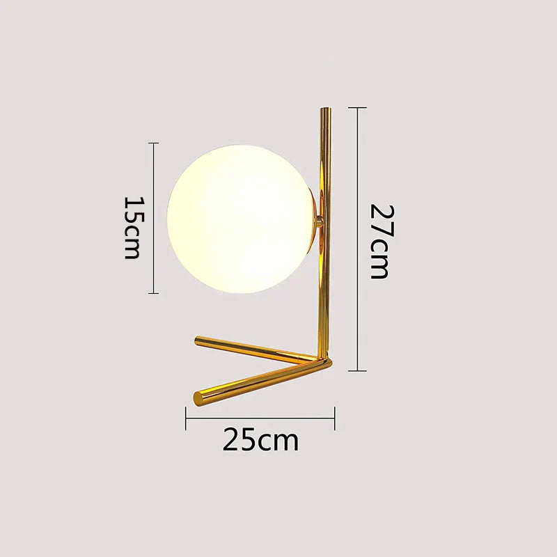 Modern glasglob bordslampa med varmt ambient ljus Carvallo