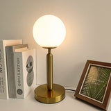 Modern glasglob bordslampa med varmt ambient ljus Carvallo