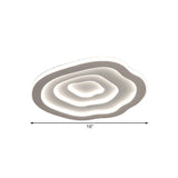 Modern Ripple Akryl Taklampa LED Infälld i Vitt Ljus Carvallo