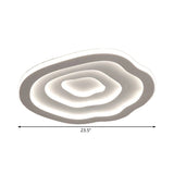 Modern Ripple Akryl Taklampa LED Infälld i Vitt Ljus Carvallo