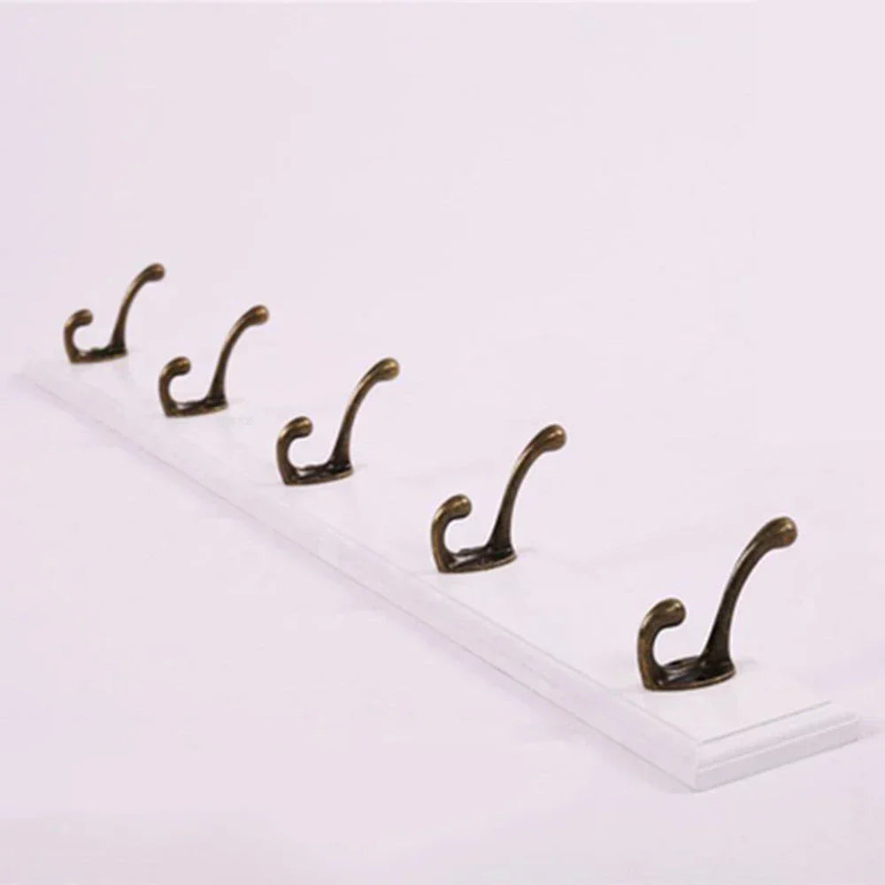 Väggmonterad Klädhängare | Solitt Trä Entréorganiserare | Rustik Platsbesparande Krokar | Brick by Brick Carvallo