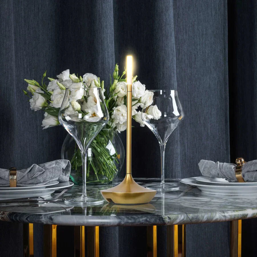 Nordisk LED Ljusstake Lampa - Uppladdningsbar Touch Kontrollerad Lampa Carvallo