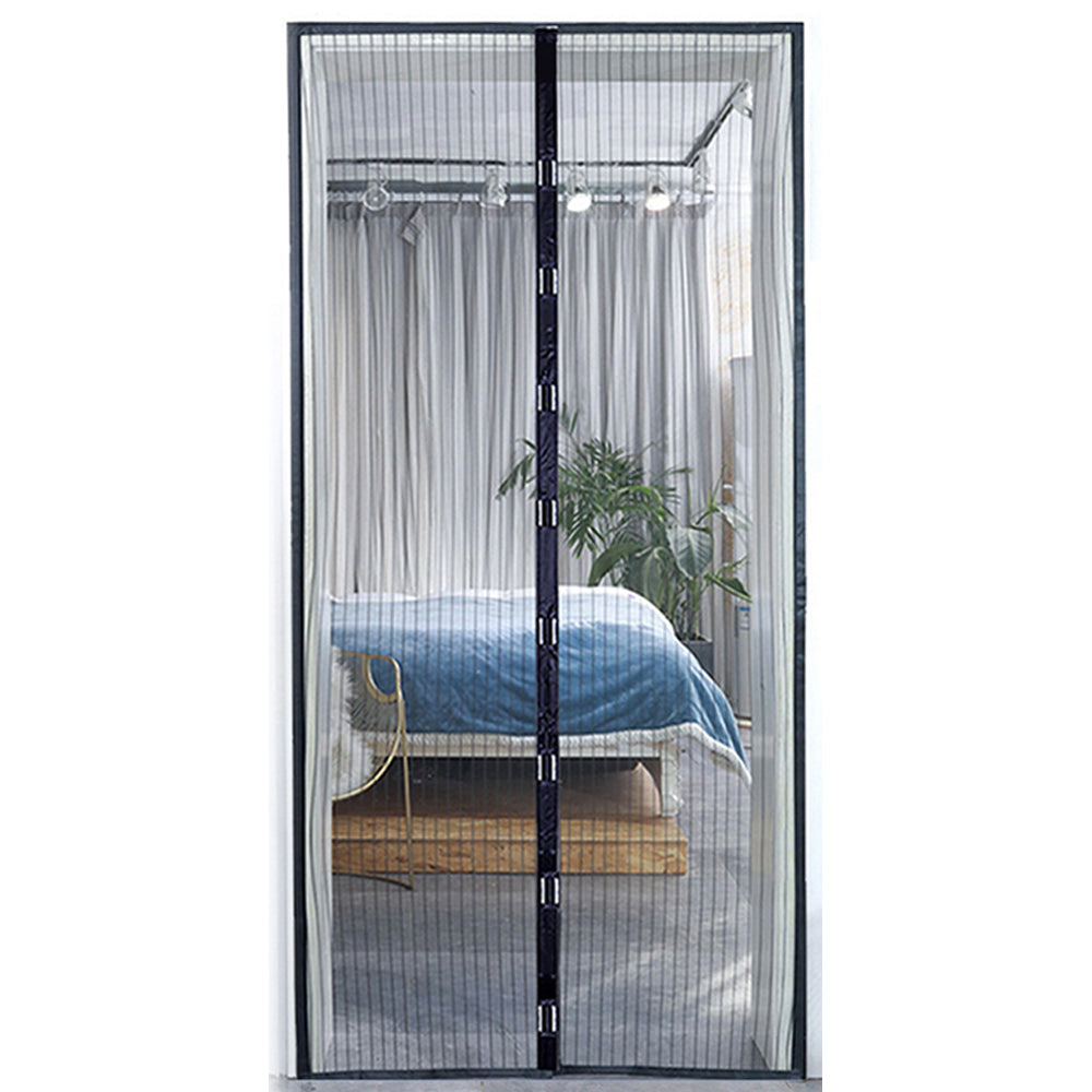 Magnetisk Myggnät för Dörr med Automatisk Stängning | Insektsnät med Magnetlås – Myggskydd för Altan, Balkong & Entré (Flera Storlekar)-Kök-BB-Svart-80*210 cm-Hemnix