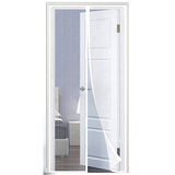 Magnetisk Myggnät för Dörr med Automatisk Stängning | Insektsnät med Magnetlås – Myggskydd för Altan, Balkong & Entré (Flera Storlekar)-Kök-BB-Vit-80*210 cm-Hemnix