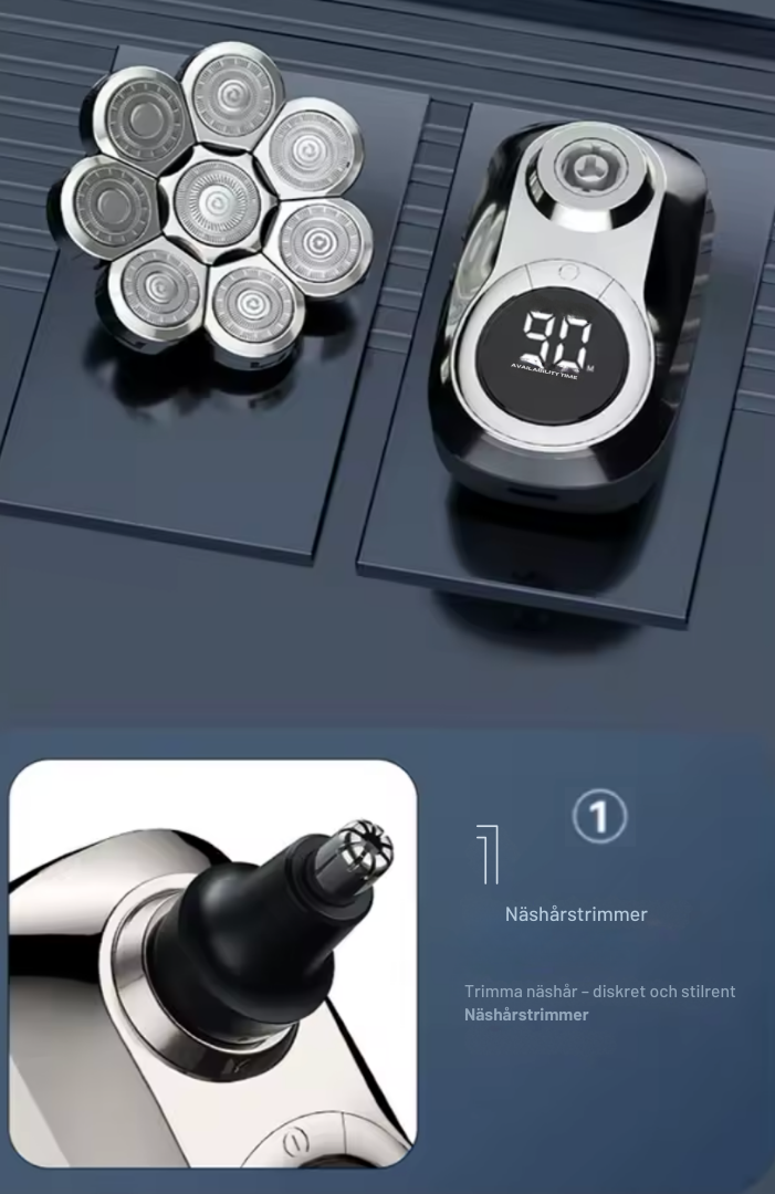 Exklusiv 6-i-1 rakapparat - groomingkit för huvud och ansikte-VaruZ-Hemnix