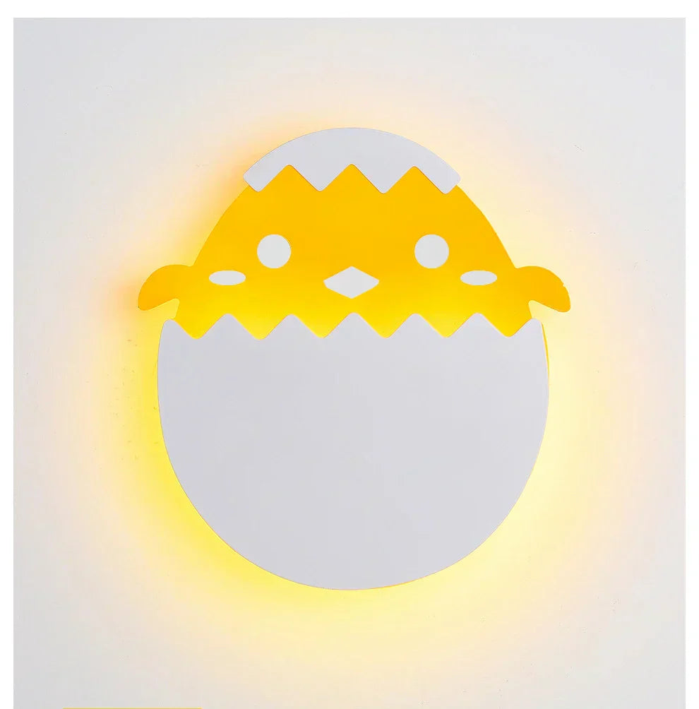EggLight - Barnväggslampa i äggform - LED-nattlampa för barn- och babyrum Carvallo