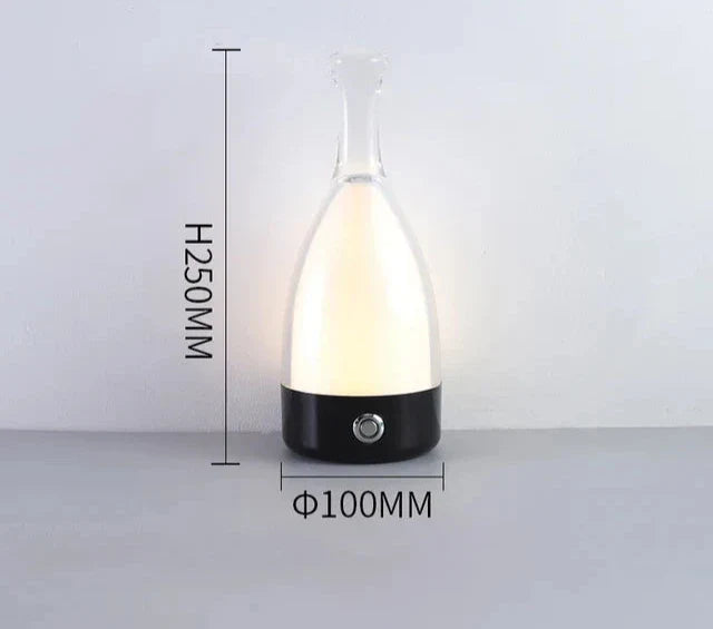 LuxeGlow - Modern Glas Bordslampa med Dimbar LED Belysning Carvallo