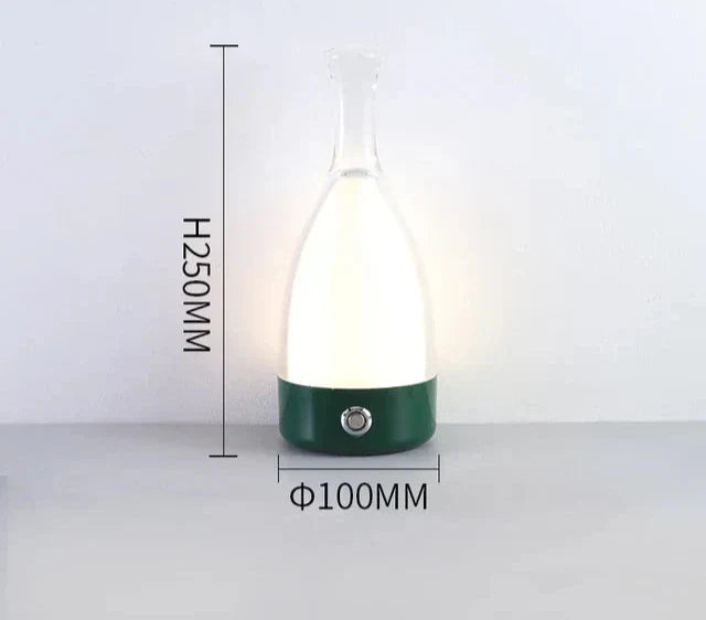 LuxeGlow - Modern Glas Bordslampa med Dimbar LED Belysning Carvallo