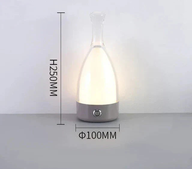 LuxeGlow - Modern Glas Bordslampa med Dimbar LED Belysning Carvallo