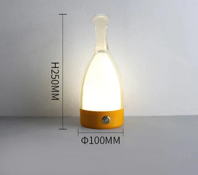 LuxeGlow - Modern Glas Bordslampa med Dimbar LED Belysning Carvallo