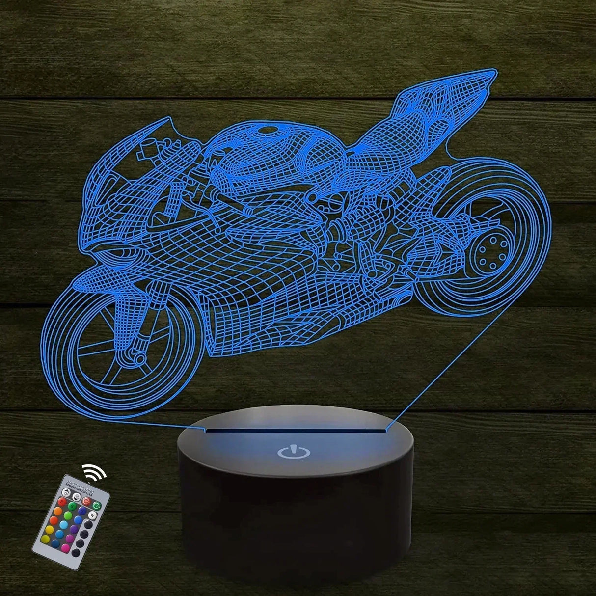 LumiBike - 3D LED Nattlampa med Motor Design för Bikers och Barnrum Dekoration Carvallo