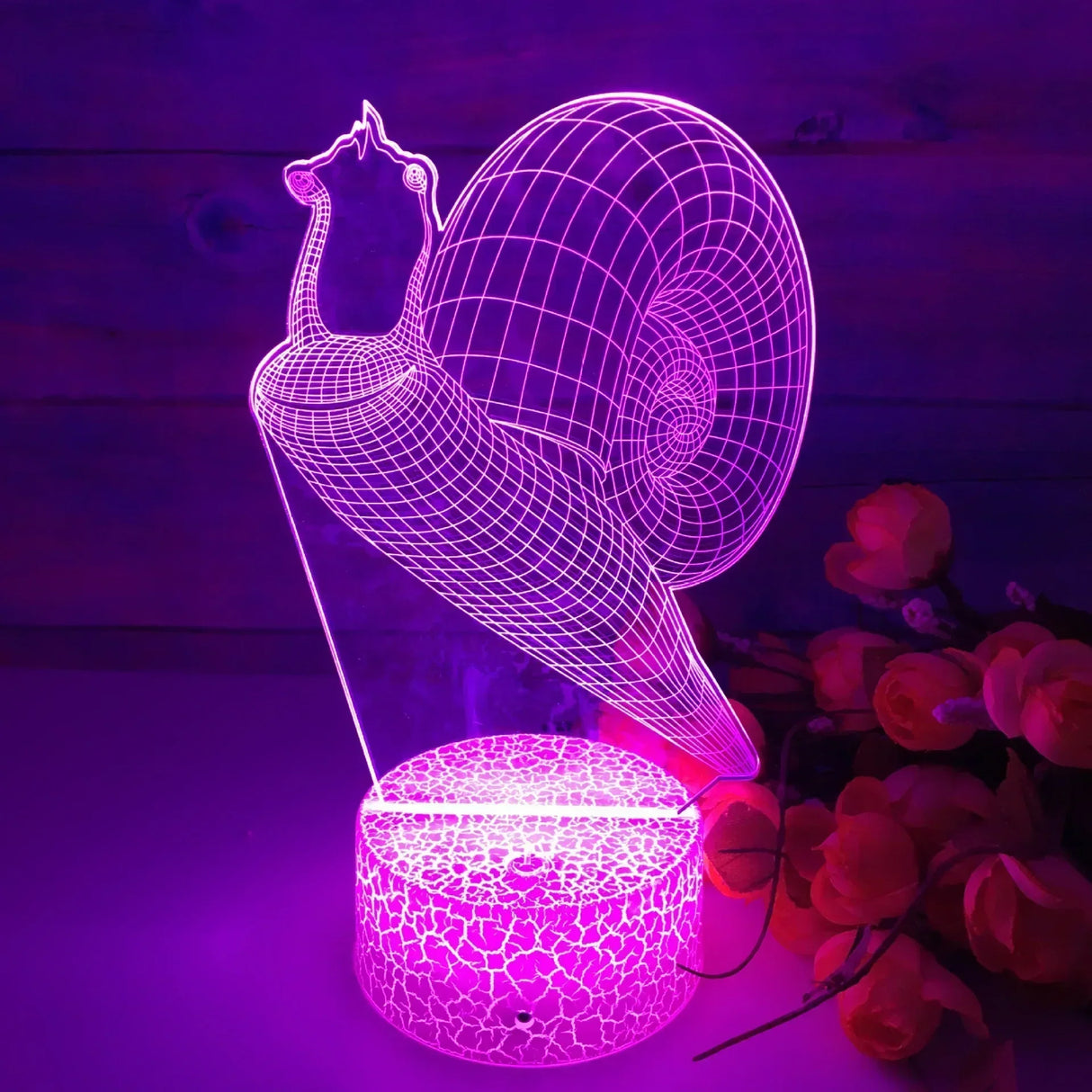 GlowSnail - 3D LED Nattlampa med Färgändring och Dimbart Läge Carvallo