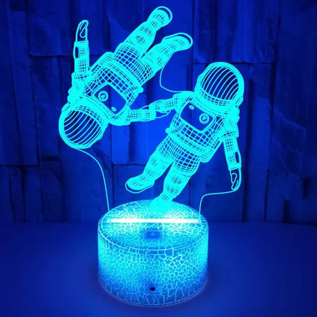 LumiAstro - 3D LED Astronaut Nattlampa med Färgförändring för Barnrum & Dekoration Carvallo