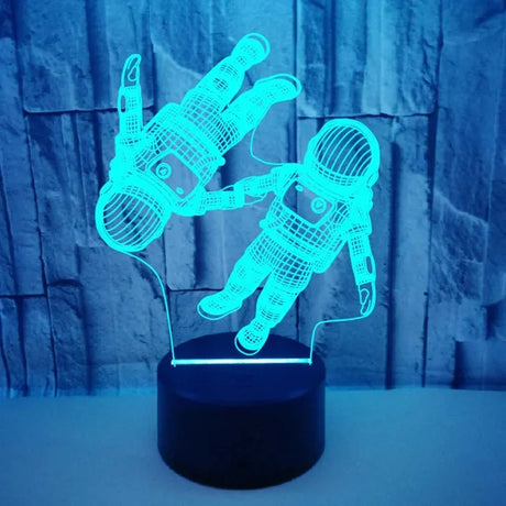 LumiAstro - 3D LED Astronaut Nattlampa med Färgförändring för Barnrum & Dekoration Carvallo