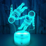 LumiAstro - 3D LED Astronaut Nattlampa med Färgförändring för Barnrum & Dekoration Carvallo