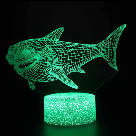 AquaGlow – 3D LED Nattlampa med Val Illusion för Barnrum Carvallo