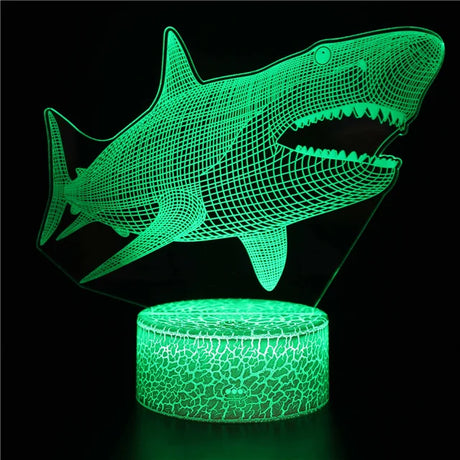 AquaGlow – 3D LED Nattlampa med Val Illusion för Barnrum Carvallo