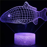 AquaGlow – 3D LED Nattlampa med Val Illusion för Barnrum Carvallo