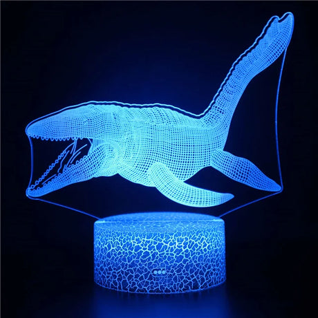 AquaGlow – 3D LED Nattlampa med Val Illusion för Barnrum Carvallo