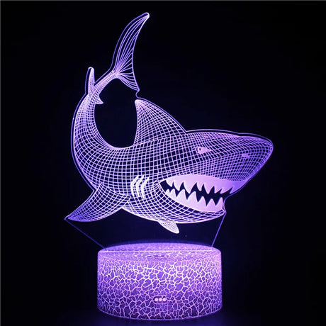 AquaGlow – 3D LED Nattlampa med Val Illusion för Barnrum Carvallo