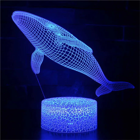 AquaGlow – 3D LED Nattlampa med Val Illusion för Barnrum Carvallo