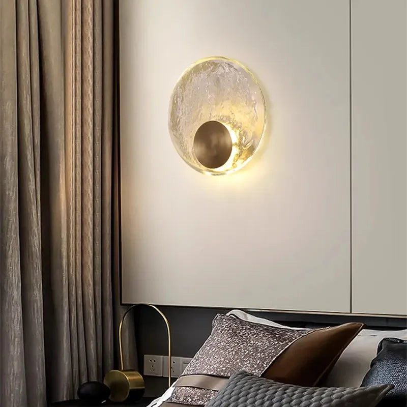 CrystalRing - Elegant LED Ring Vägglampa med Glasdetaljer – Modern Design Carvallo