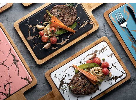 ScandiSlate Keramisk Serveringsbräda – Lyxplatta för Middag Carvallo
