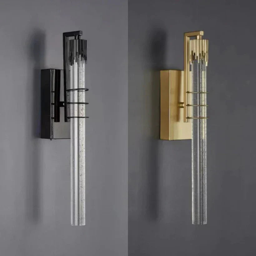 CrystalGold - Elegant LED Vägglampa i Guld Med Kristaller För Vardagsrum & Sovrum Carvallo