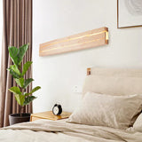 WoodGlow - Modern LED Trä Vägglampa med Sprickdesign Naturlig Belysning Carvallo