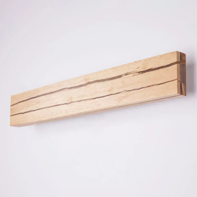 WoodGlow - Modern LED Trä Vägglampa med Sprickdesign Naturlig Belysning Carvallo