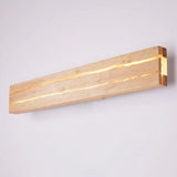 WoodGlow - Modern LED Trä Vägglampa med Sprickdesign Naturlig Belysning Carvallo