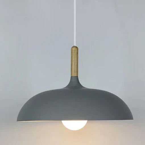Skandinavisk Pendellampa | Ek & Järn | Justerbar Höjd | E27 Lampa | Minimalistisk Nordisk Design Carvallo