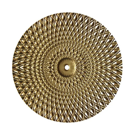 Gyllene minimalistisk cirkelväggskulptur – Modern metallinredning MILA Sverige