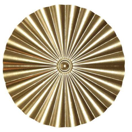 Gyllene minimalistisk cirkelväggskulptur – Modern metallinredning MILA Sverige