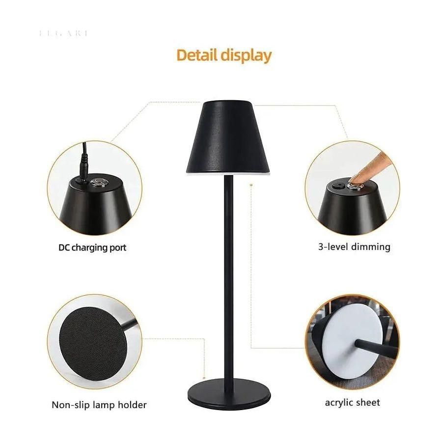 Nordic Sarios - Sladdlös uppladdningsbar lampa Carvallo