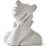 Enastående och modern krämfärgad vas Carvallo