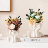 Enastående och modern krämfärgad vas Carvallo