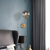 GlassGleam Lampa - Nordisk Guld Inomhus Glasboll Vägglampa Carvallo