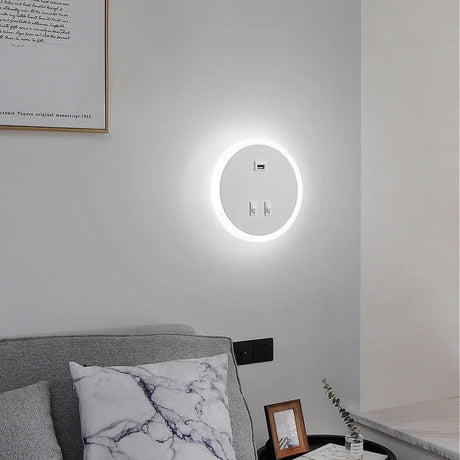 USBGlow - Modern LED Vägglampa med USB Laddningsfunktion – Dimbart Ljus Carvallo