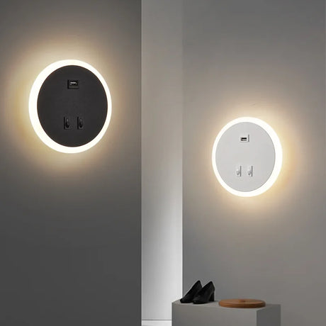 USBGlow - Modern LED Vägglampa med USB Laddningsfunktion – Dimbart Ljus Carvallo