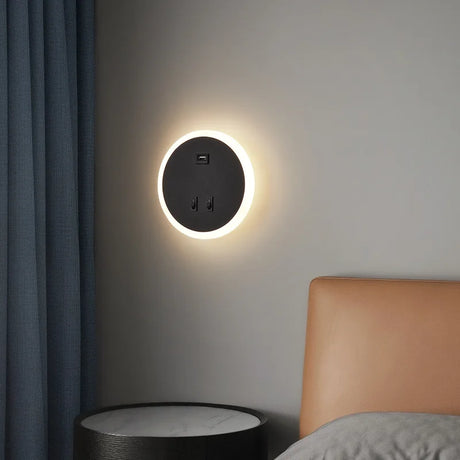 USBGlow - Modern LED Vägglampa med USB Laddningsfunktion – Dimbart Ljus Carvallo