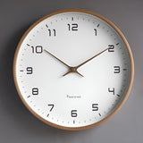 NordicWood Klocka - Minimalistisk European Stil Nordic Modern Väggklocka Carvallo