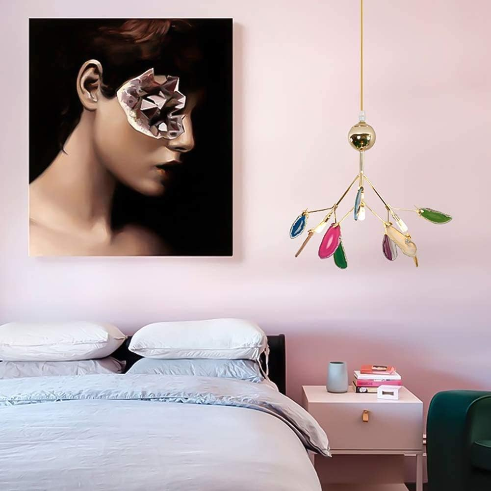 Nordic Agate Stone Chandelier | Modern Chandelier Light | Unique Home Decor | Metal | 11.8"–23.6" Carvallo