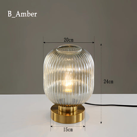 Nordic Amber Bordslampa – Glaskälla i modern design, 40W LED Carvallo