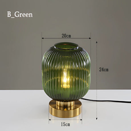 Nordic Amber Bordslampa – Glaskälla i modern design, 40W LED Carvallo