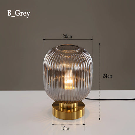 Nordic Amber Bordslampa – Glaskälla i modern design, 40W LED Carvallo