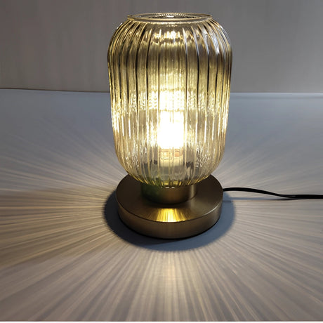 Nordic Amber Bordslampa – Glaskälla i modern design, 40W LED Carvallo